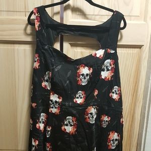 Retro Style Black Dress with Skulls by Torrid